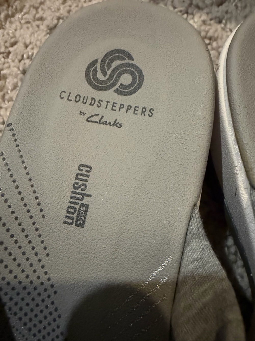 Clarks Cloudsteppers Arla Glison Gray Sandals Comfort Flip Flops 8 - Picture 3 of 6